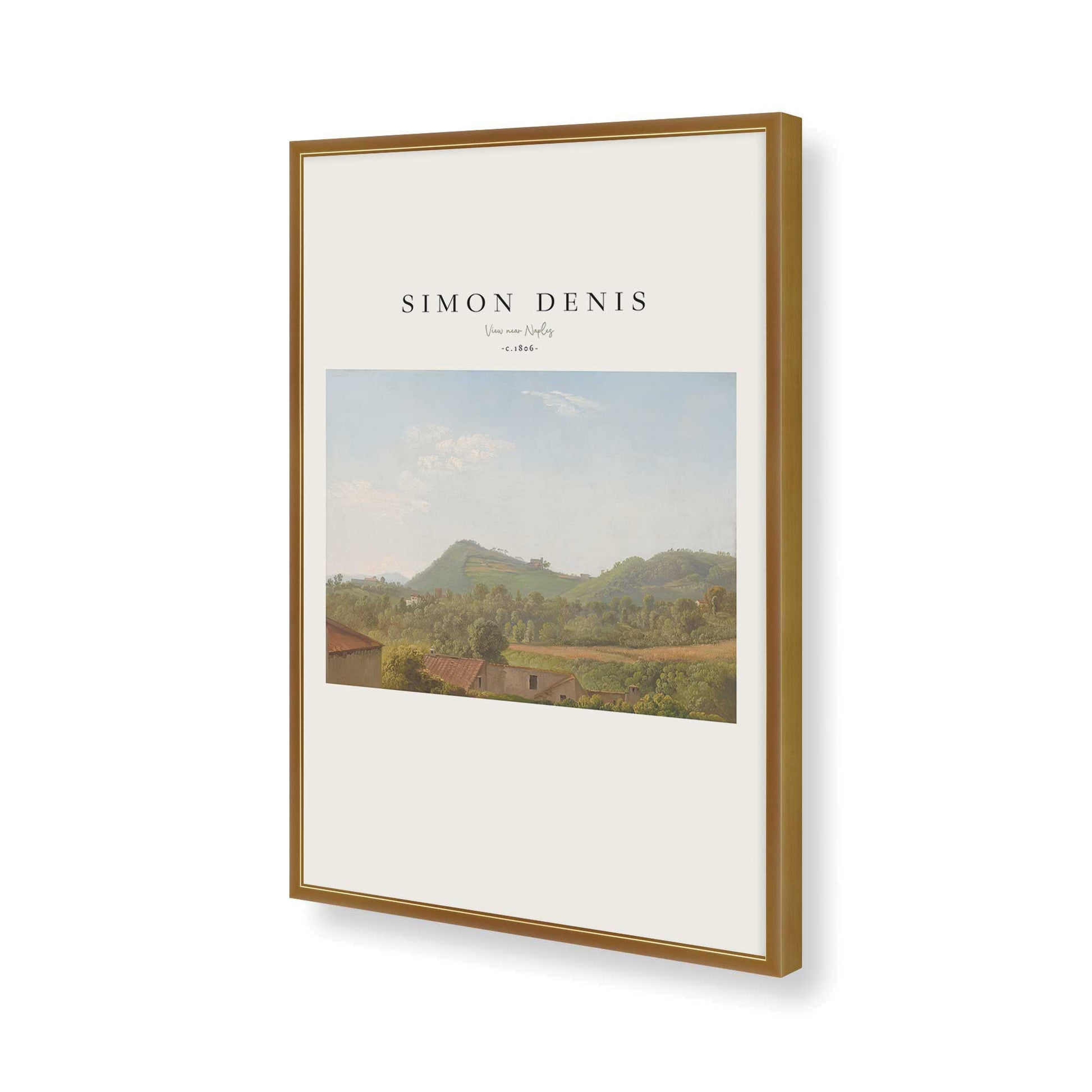 [Color:Polished Gold], Picture of art in a Polished Gold frame of the corner