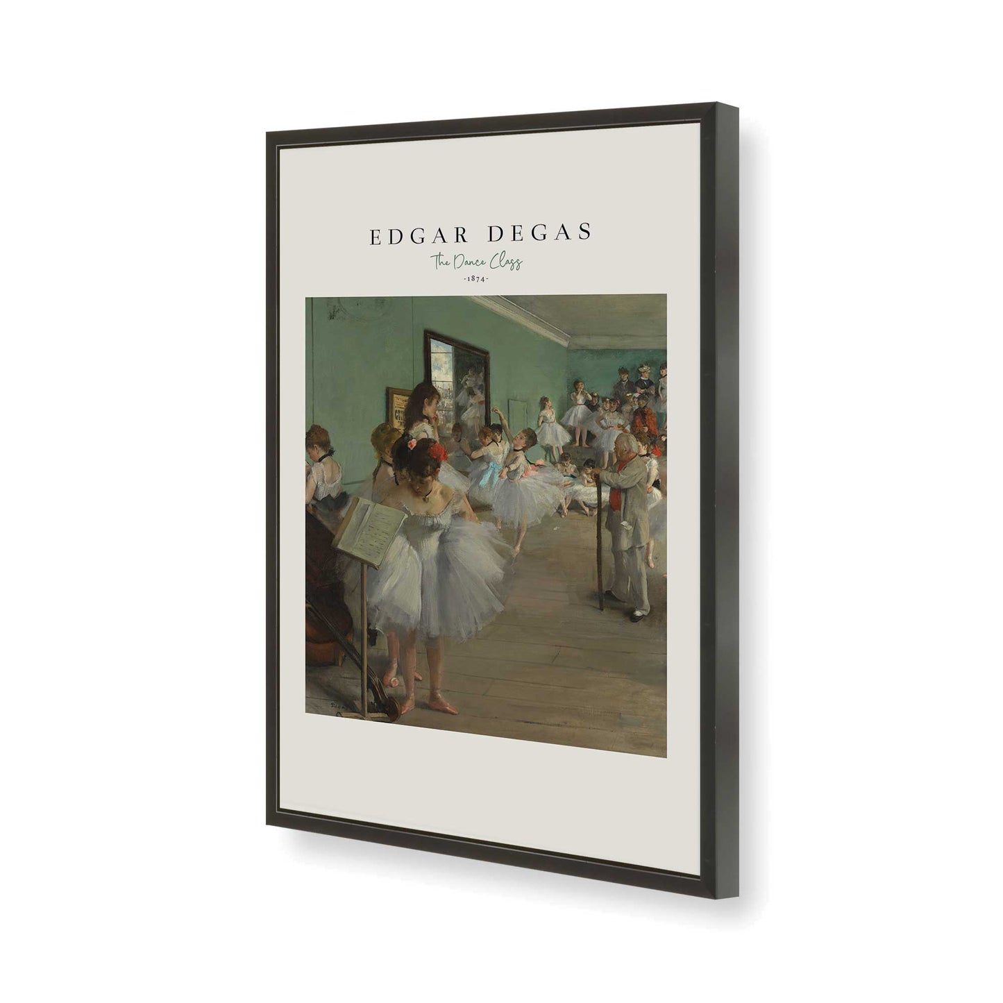 [Color:Satin Black], Picture of art in a Satin Black frame of the corner