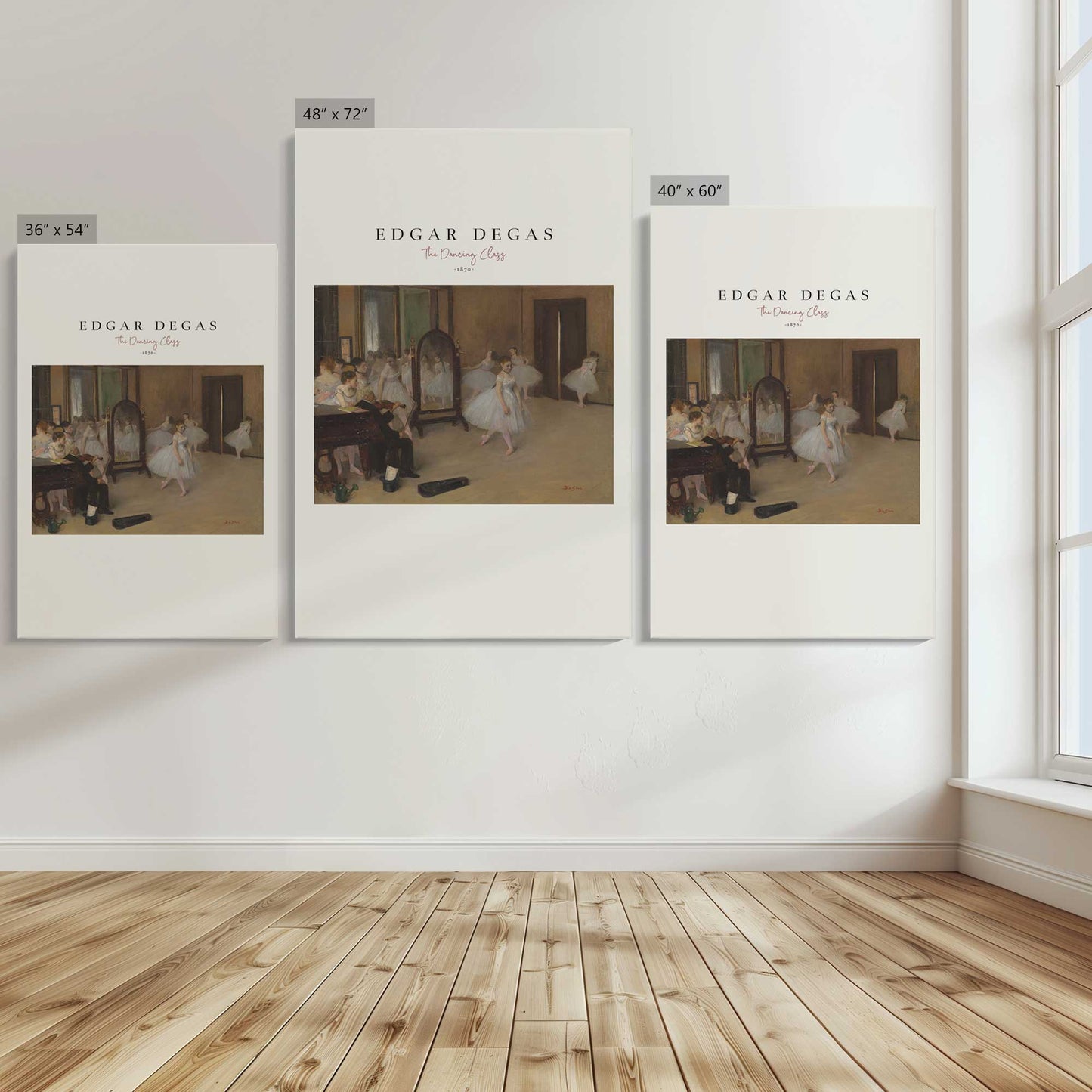 [Color:Stretched Canvas], Image showing the size comparisons