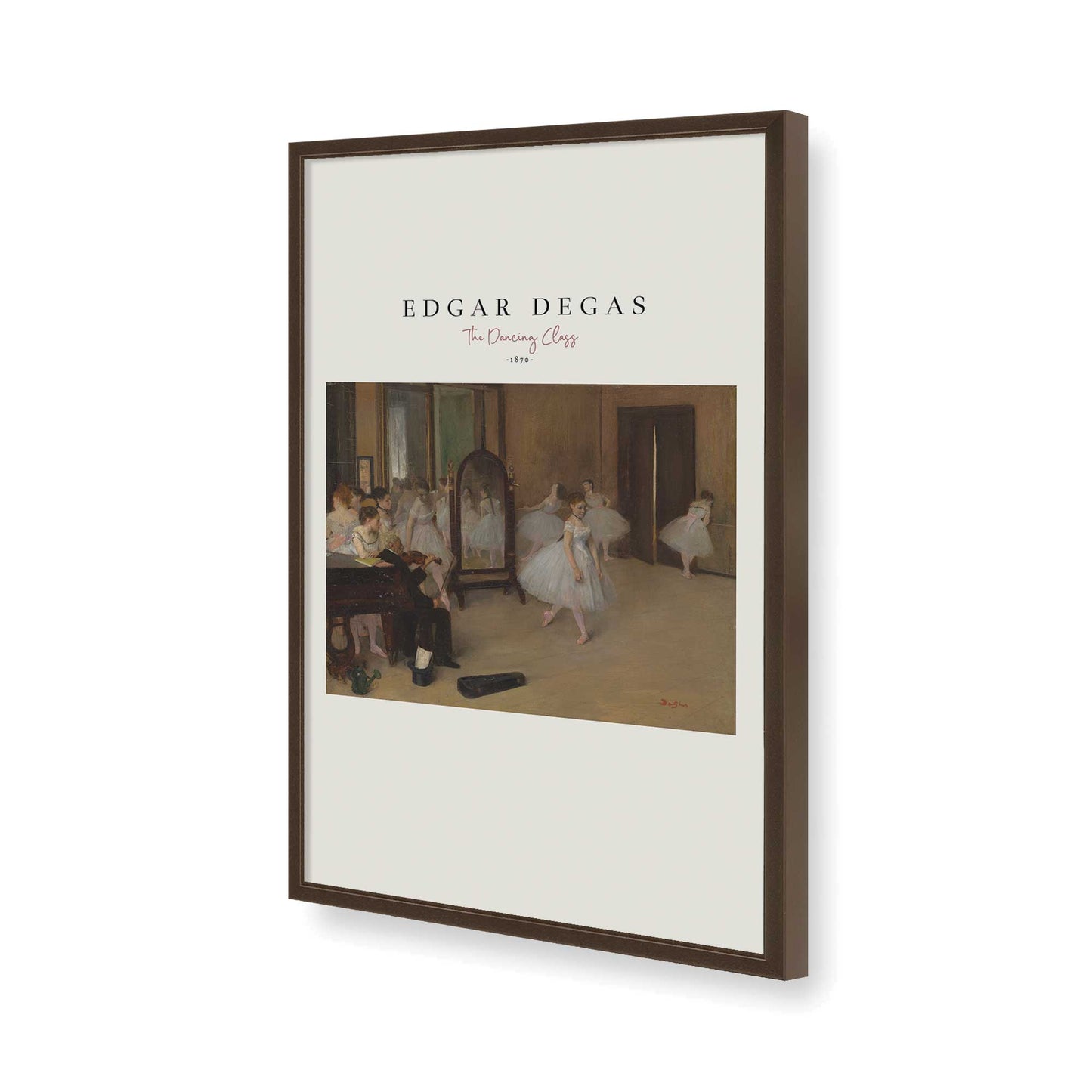 [Color:Brown], Picture of art in a Brown frame of the corner