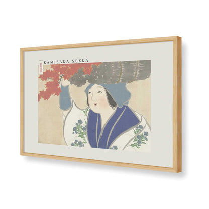 [Color:American Maple], Picture of art in a American Maple frame of the corner