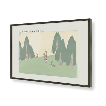 [Color:Satin Black], Picture of art in a Satin Black frame of the corner