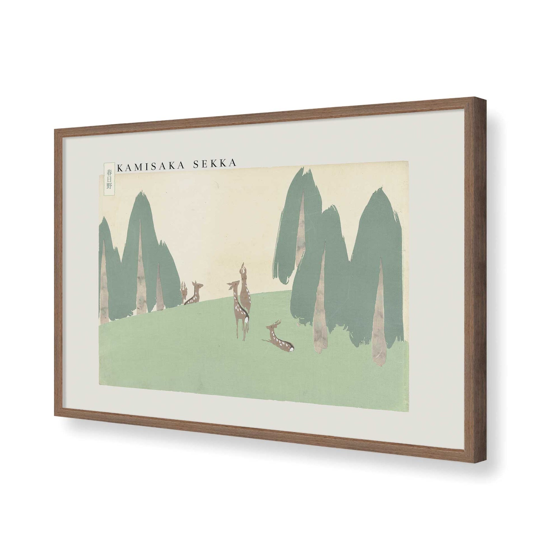 [Color:Walnut], Picture of art in a Walnut frame of the corner