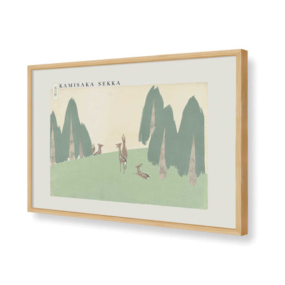 [Color:American Maple], Picture of art in a American Maple frame of the corner