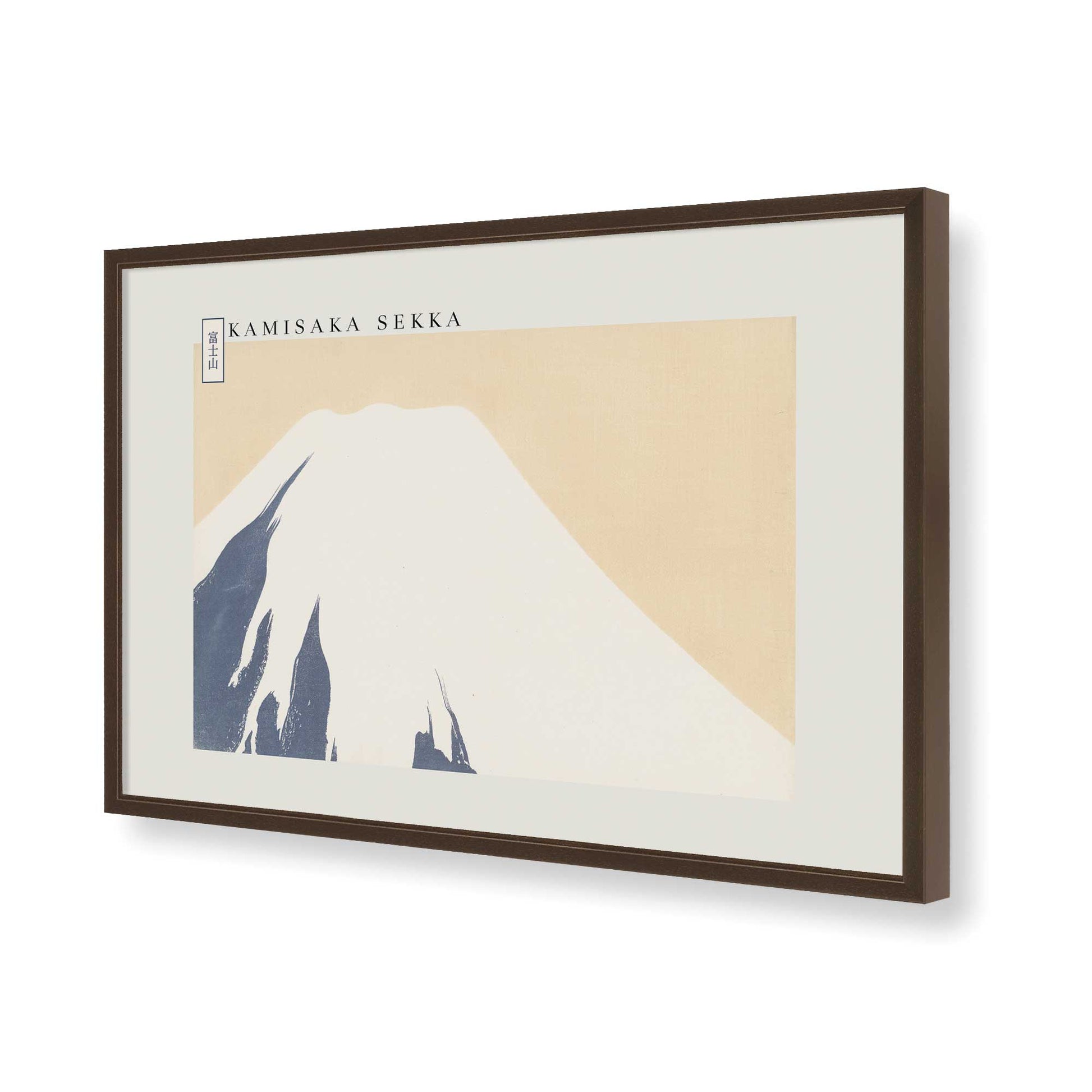 [Color:Brown], Picture of art in a Brown frame of the corner