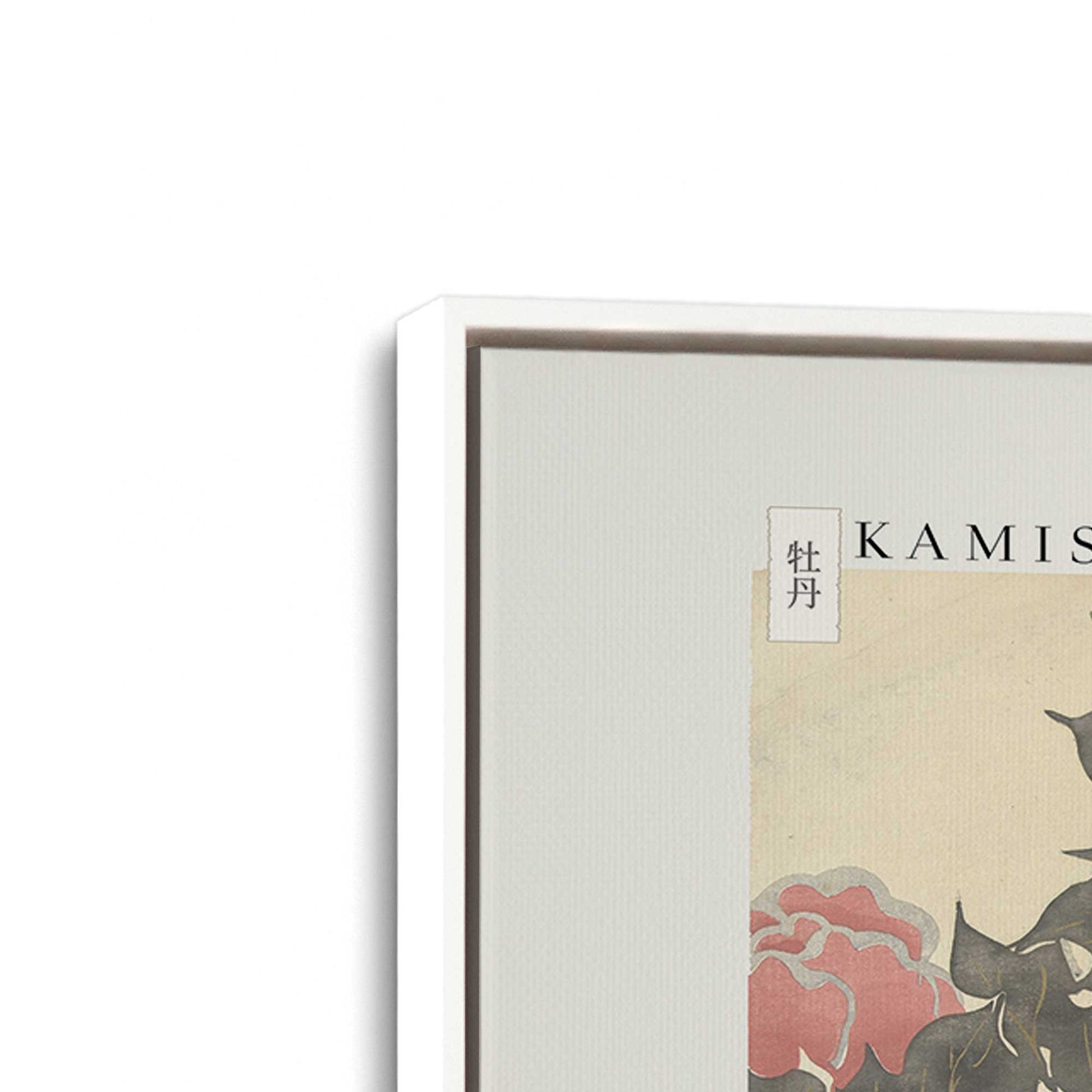 [Color:Opaque White], Picture of art in a White frame at an angle