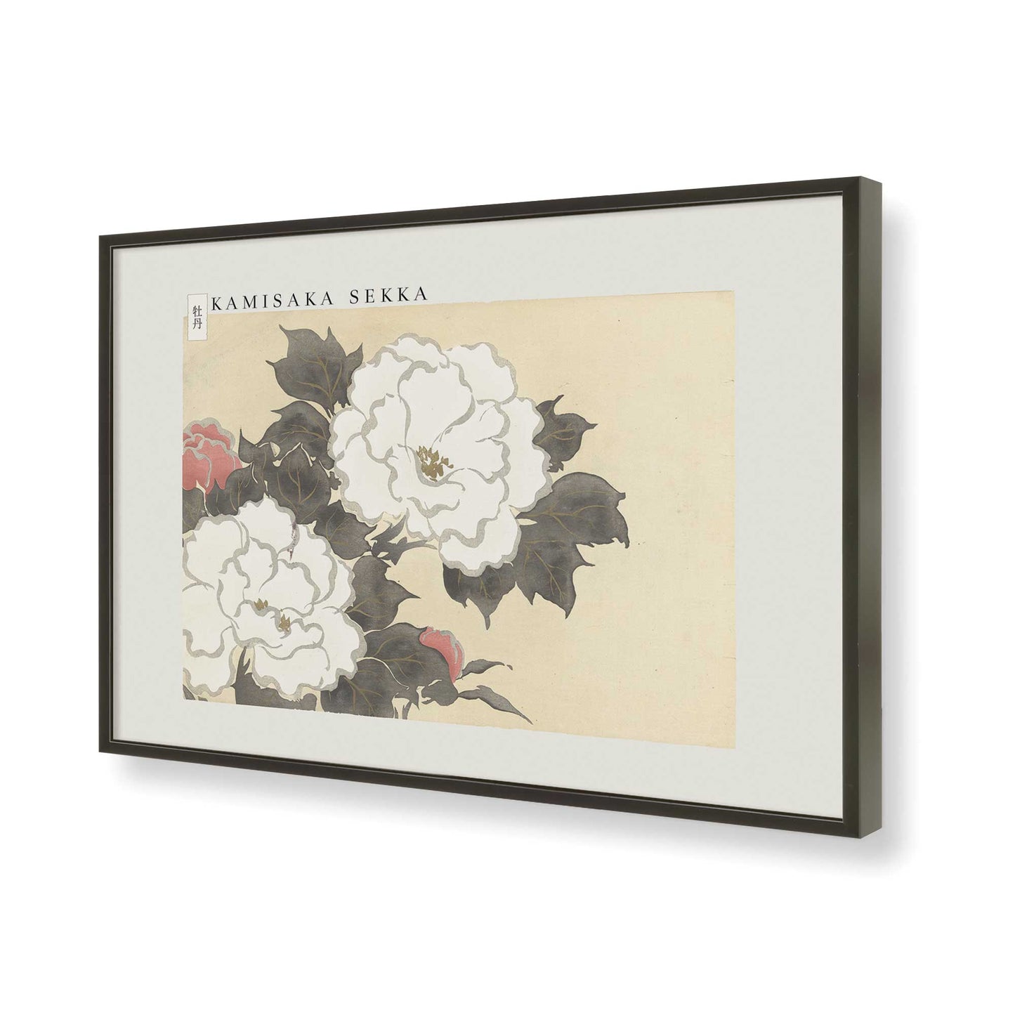 [Color:Satin Black], Picture of art in a Satin Black frame of the corner