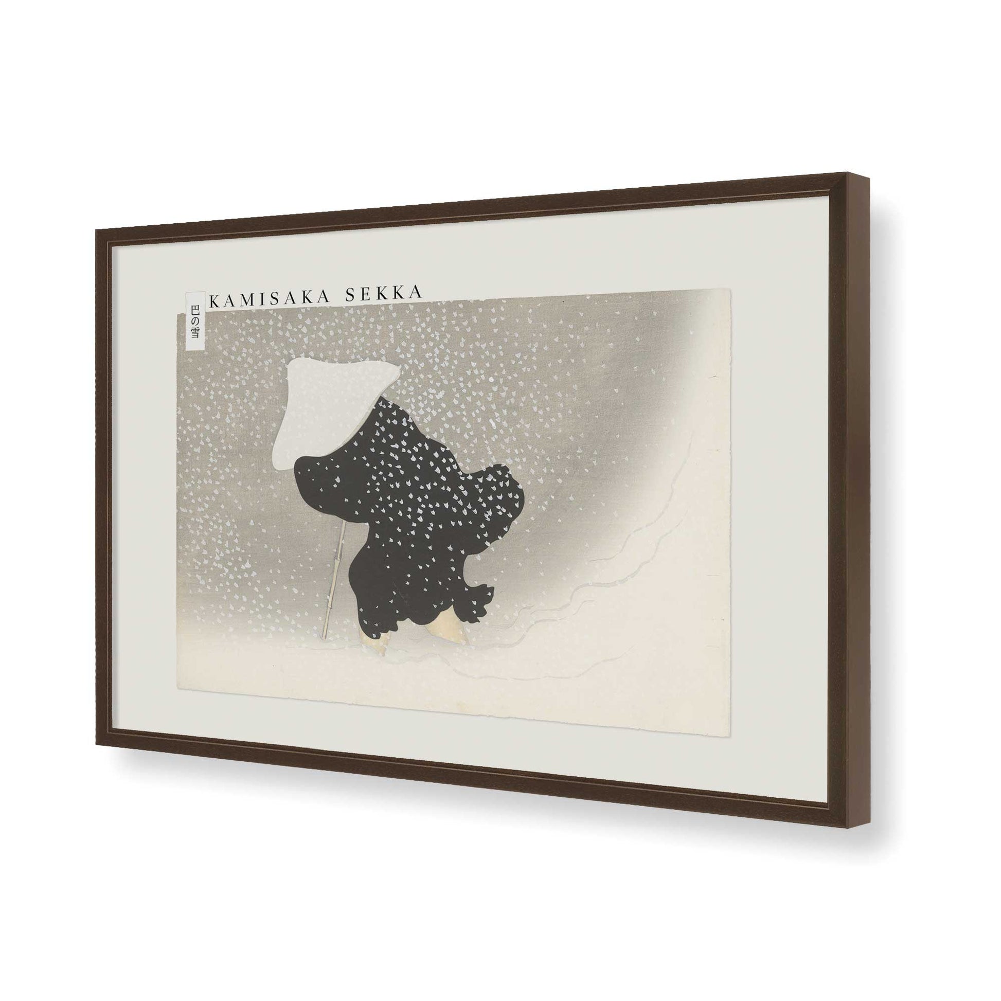 [Color:Brown], Picture of art in a Brown frame of the corner