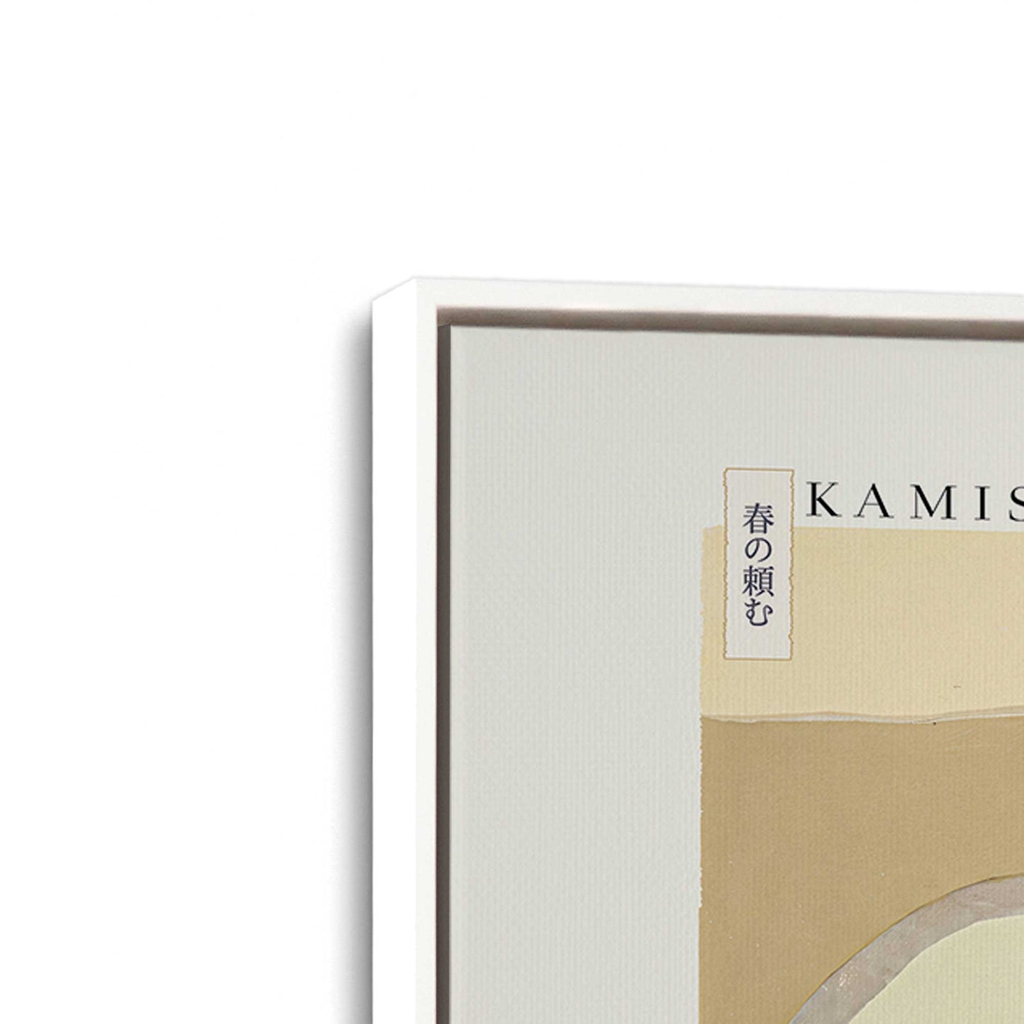 [Color:Opaque White], Picture of art in a White frame at an angle