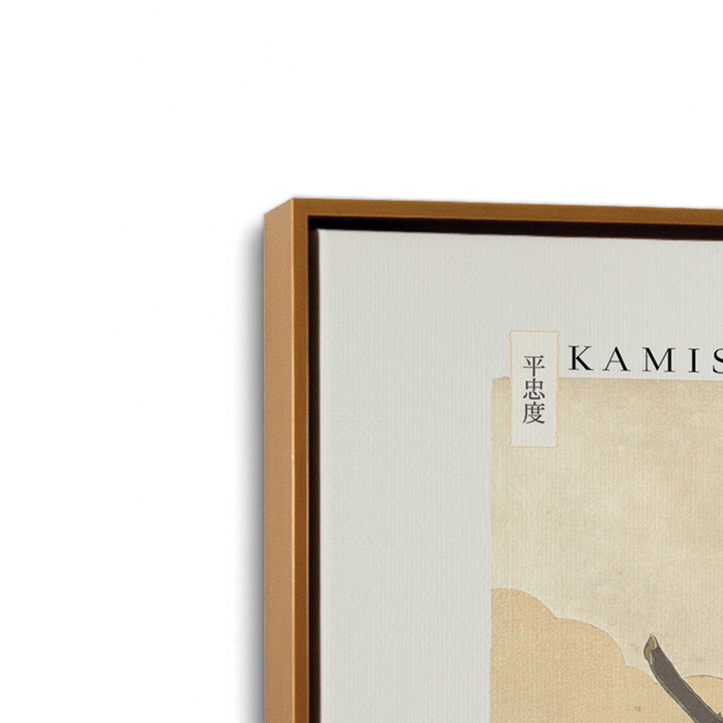 [Color:Polished Gold], Picture of art in a Polished Gold frame at an angle