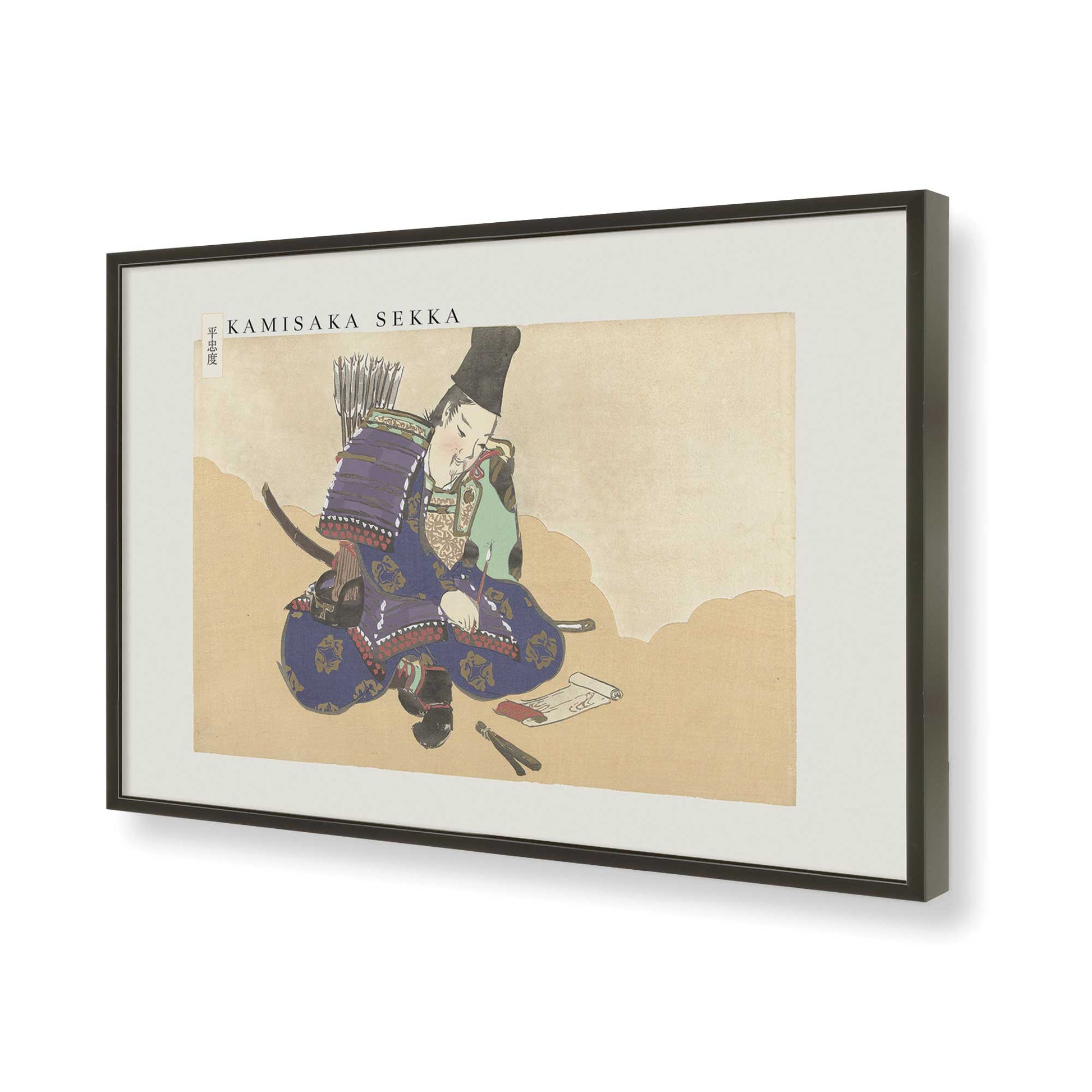 [Color:Satin Black], Picture of art in a Satin Black frame of the corner