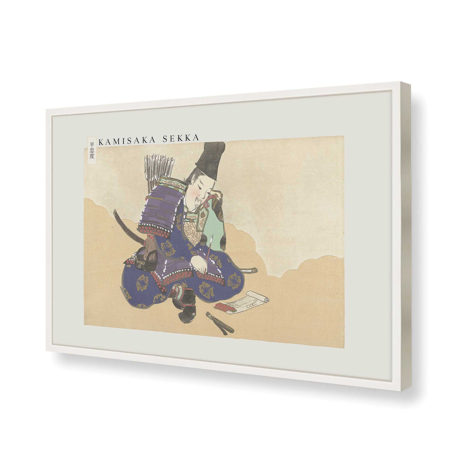 [Color:Opaque White], Picture of art in a Opaque White frame of the corner