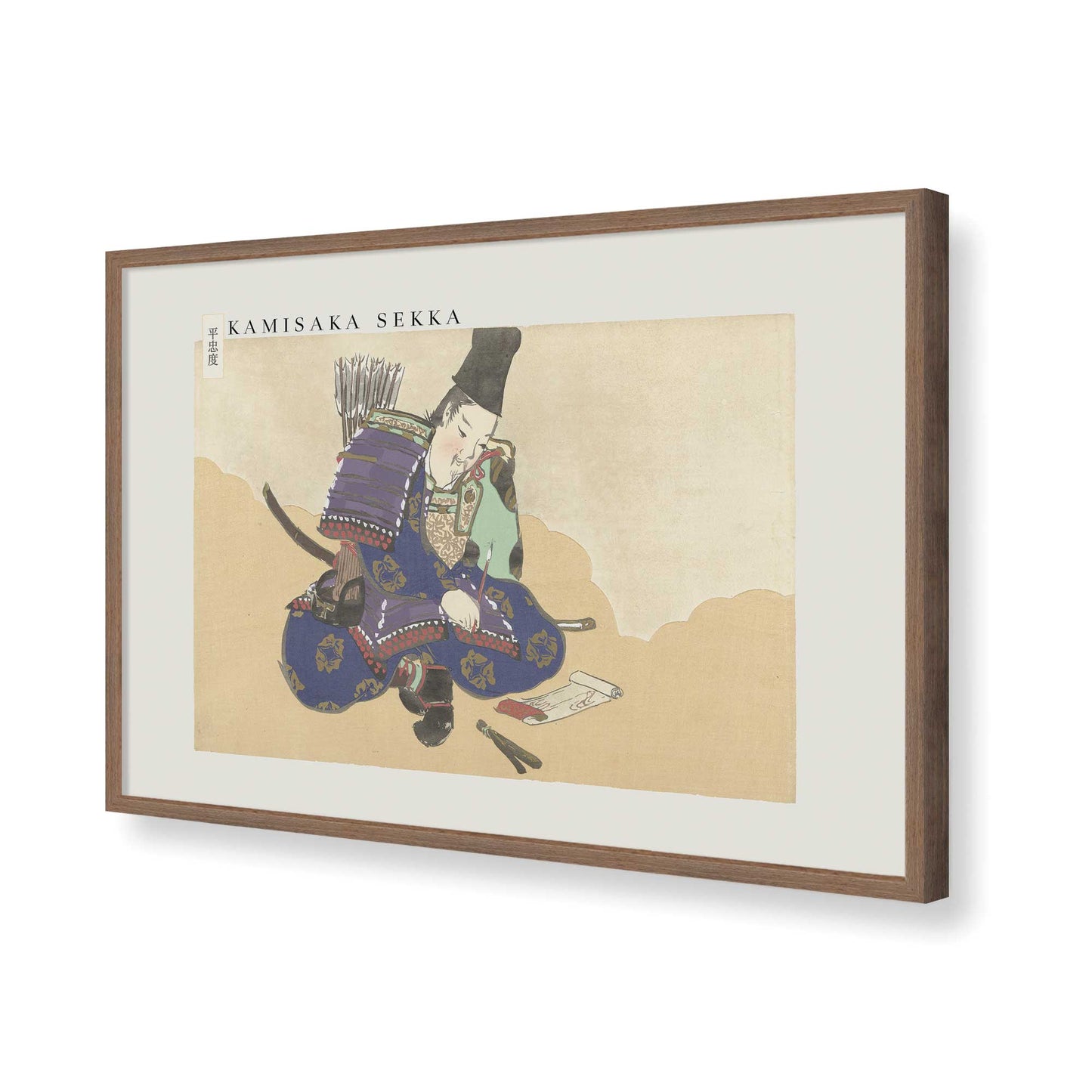 [Color:Walnut], Picture of art in a Walnut frame of the corner
