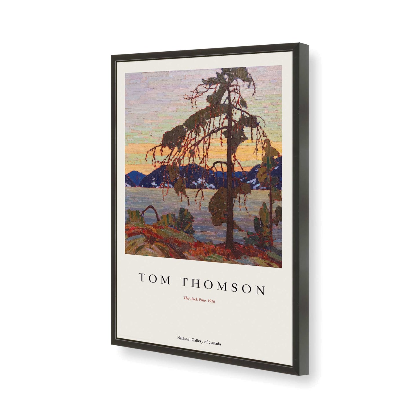 [Color:Satin Black], Picture of art in a Satin Black frame of the corner