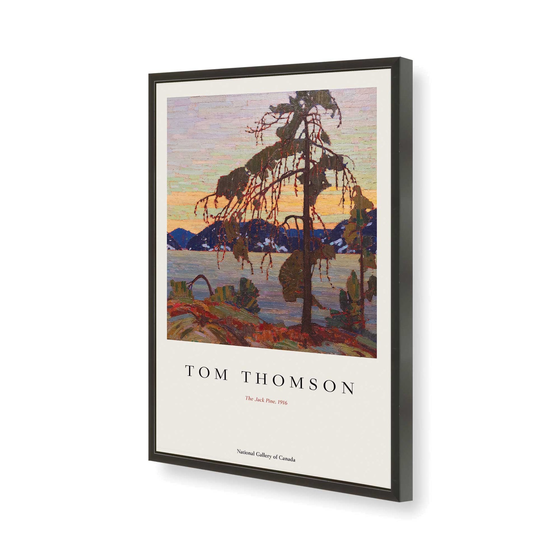 [Color:Satin Black], Picture of art in a Satin Black frame of the corner