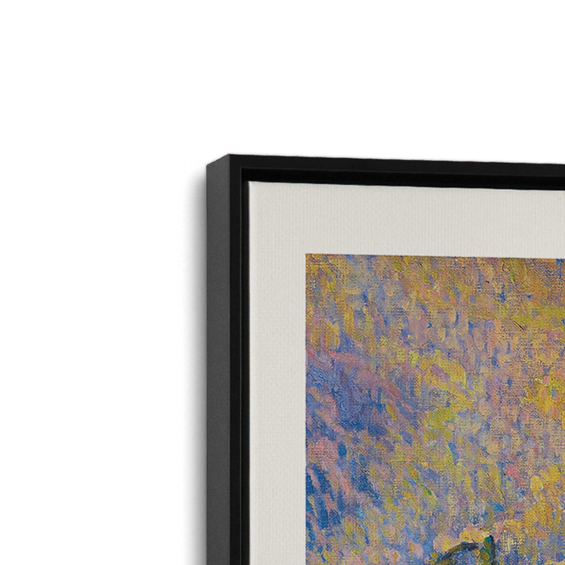 [Color:Satin Black], Picture of art in a Satin Black frame at an angle
