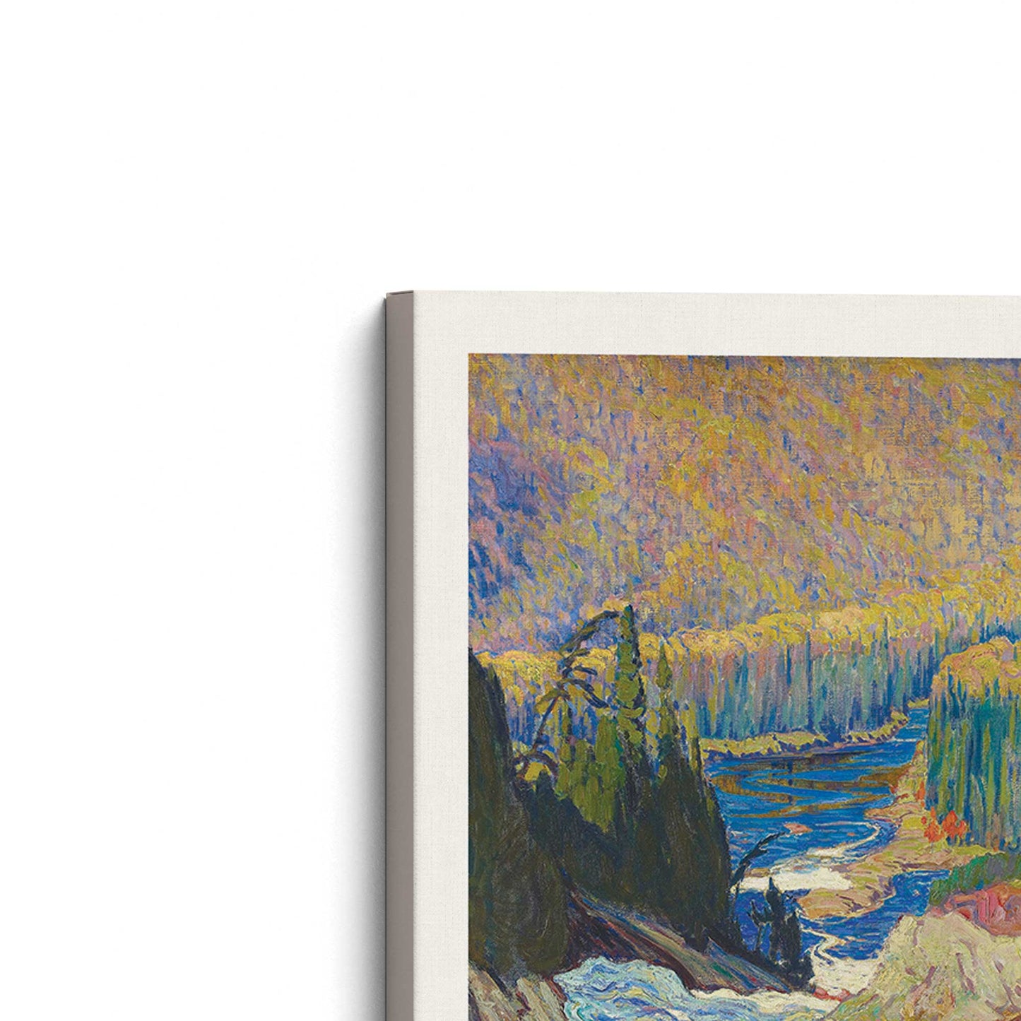 [Color:Stretched Canvas], Picture of the corner of the art