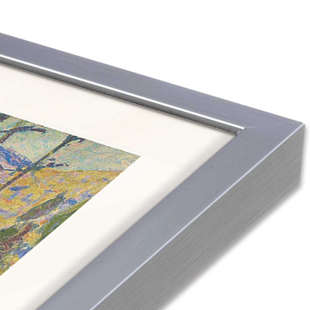 [Color:Polished Chrome], Picture of art in a Polished Chrome frame at an angle