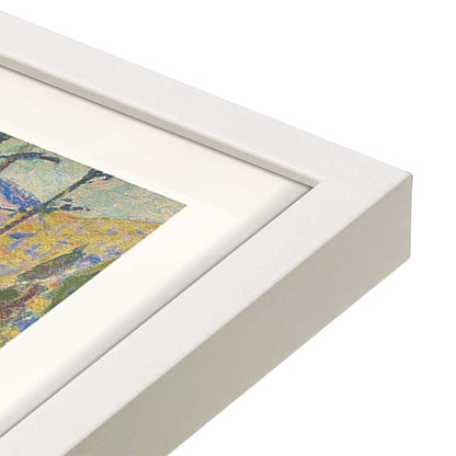 [Color:Opaque White], Picture of art in a Opaque White frame at an angle