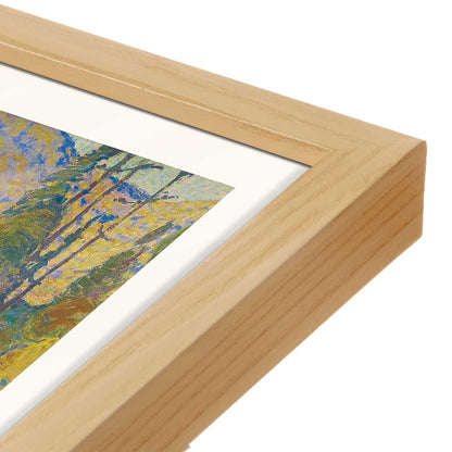 [Color:American Maple], Picture of art in a American Maple frame at an angle