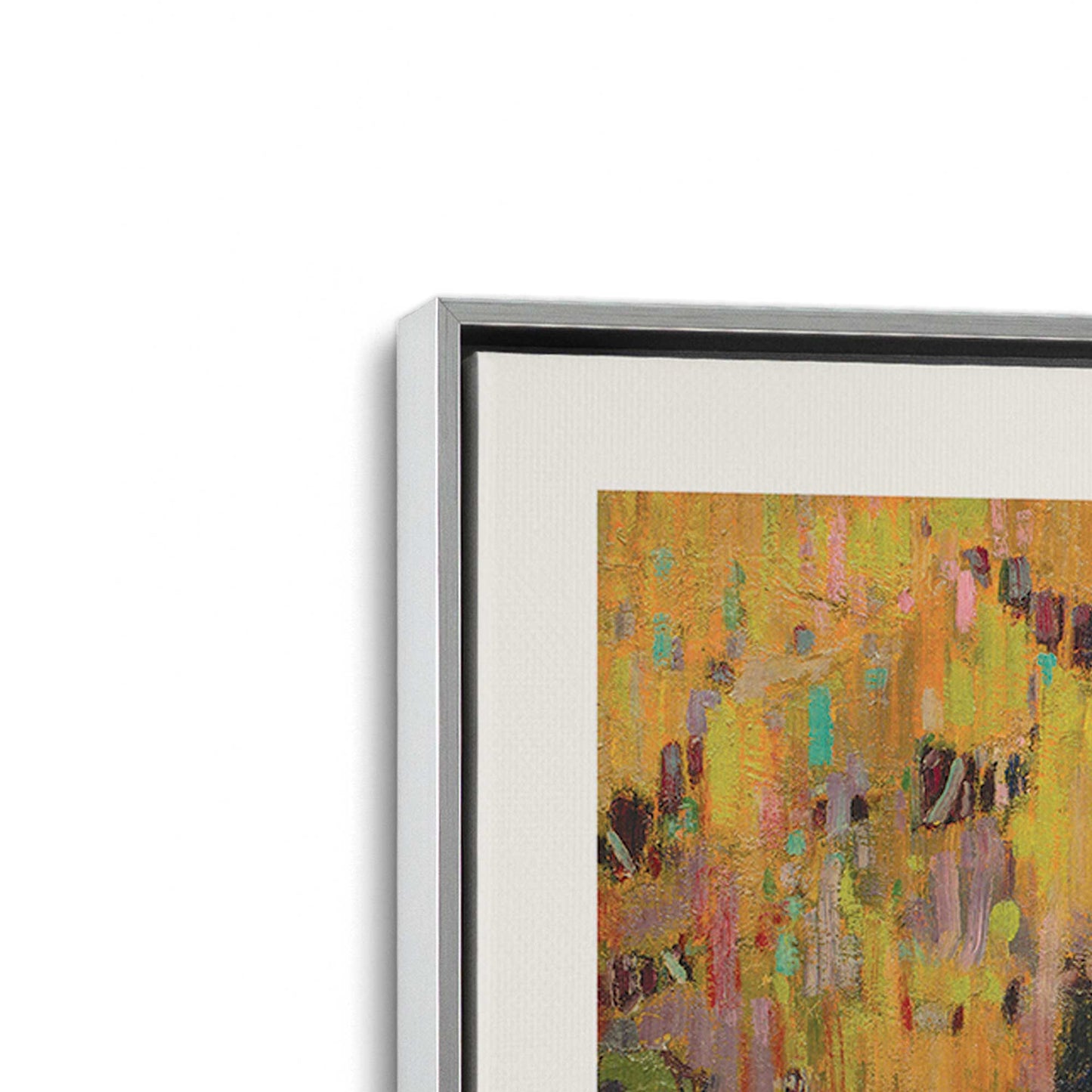 [Color:Polished Chrome], Picture of art in a Polished Chrome frame at an angle