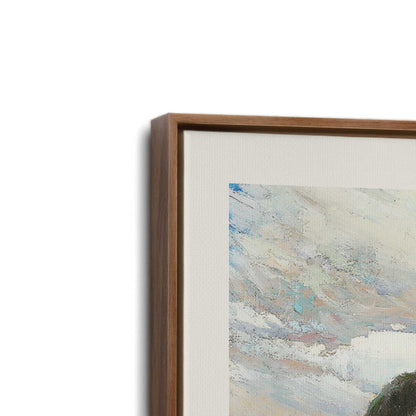 [Color:Walnut], Picture of art in a Walnut frame at an angle
