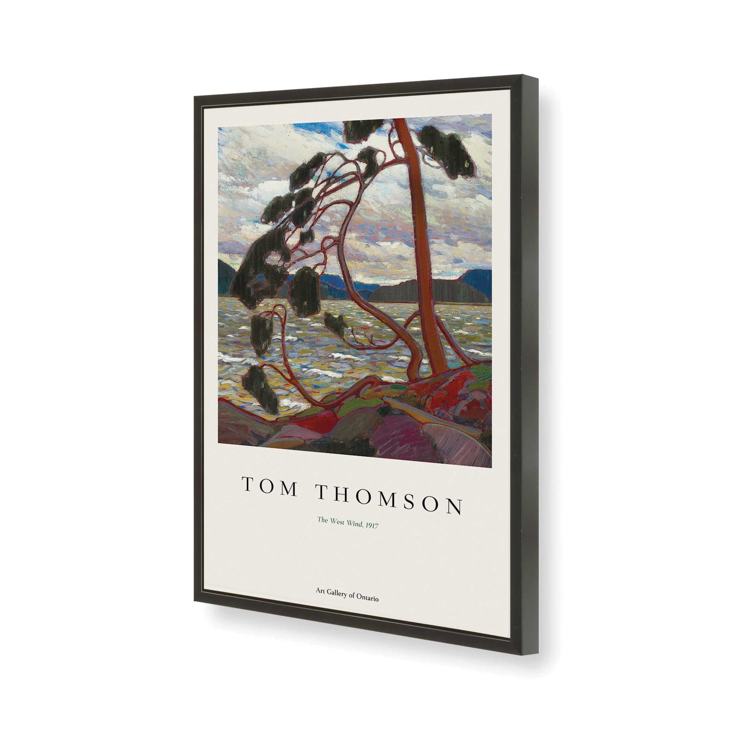 [Color:Satin Black], Picture of art in a Satin Black frame of the corner
