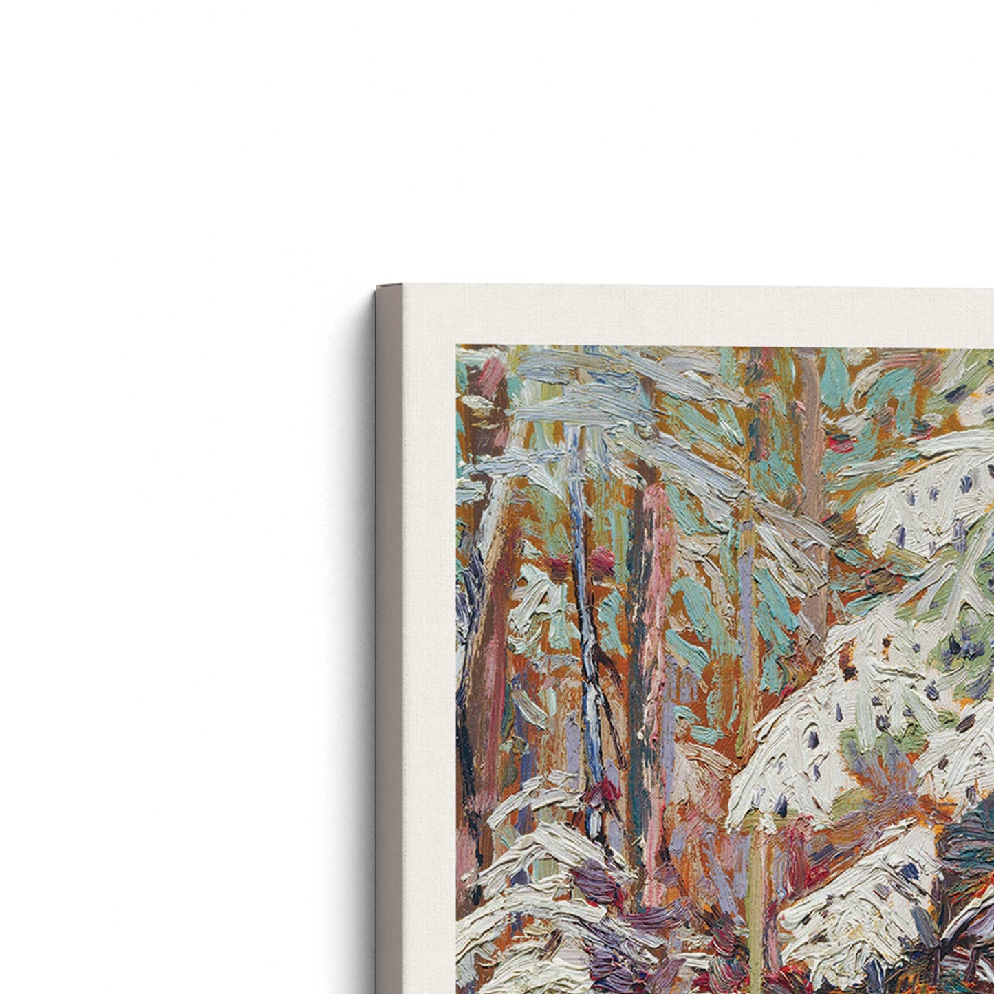 [Color:Stretched Canvas], Picture of the corner of the art