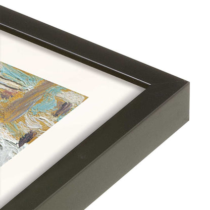 [Color:Satin Black], Picture of art in a Satin Black frame at an angle