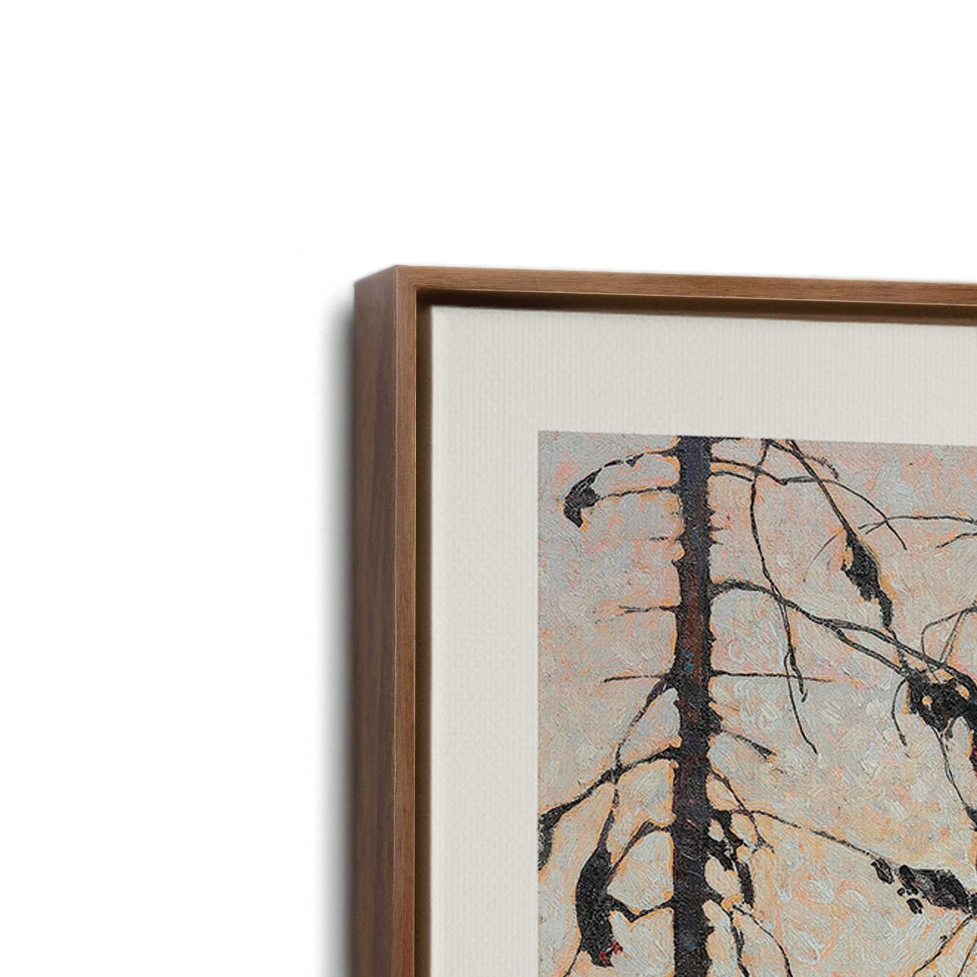 [Color:Walnut], Picture of art in a Walnut frame at an angle