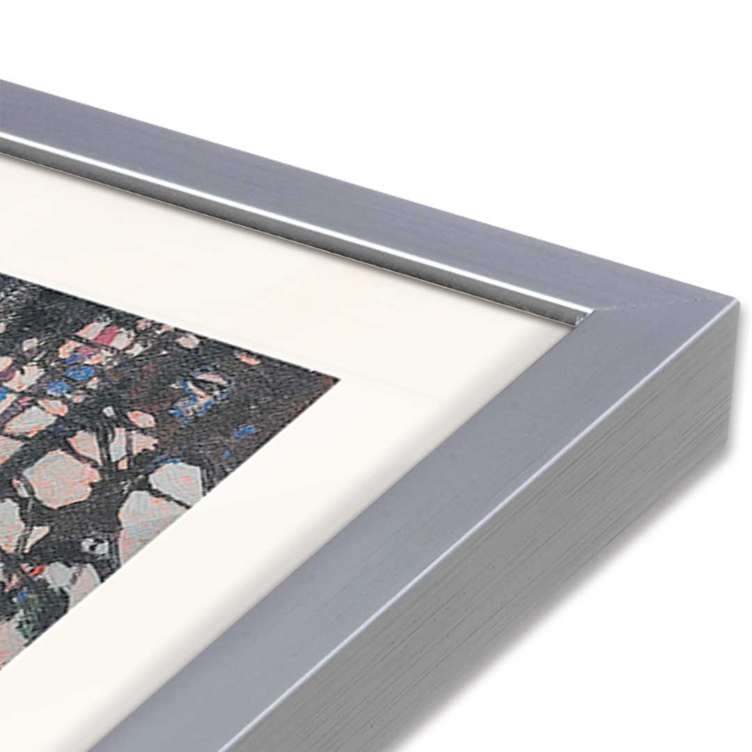 [Color:Polished Chrome], Picture of art in a Polished Chrome frame at an angle