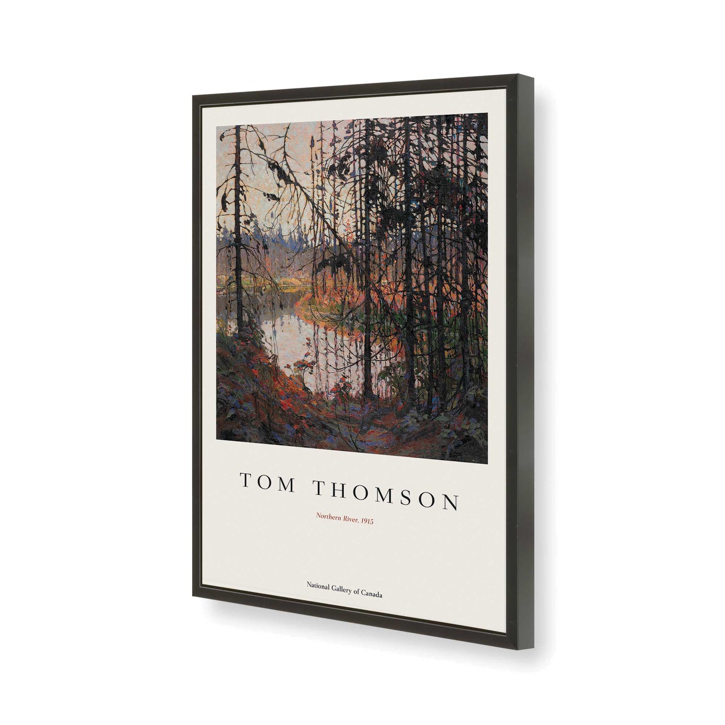 [Color:Satin Black], Picture of art in a Satin Black frame of the corner