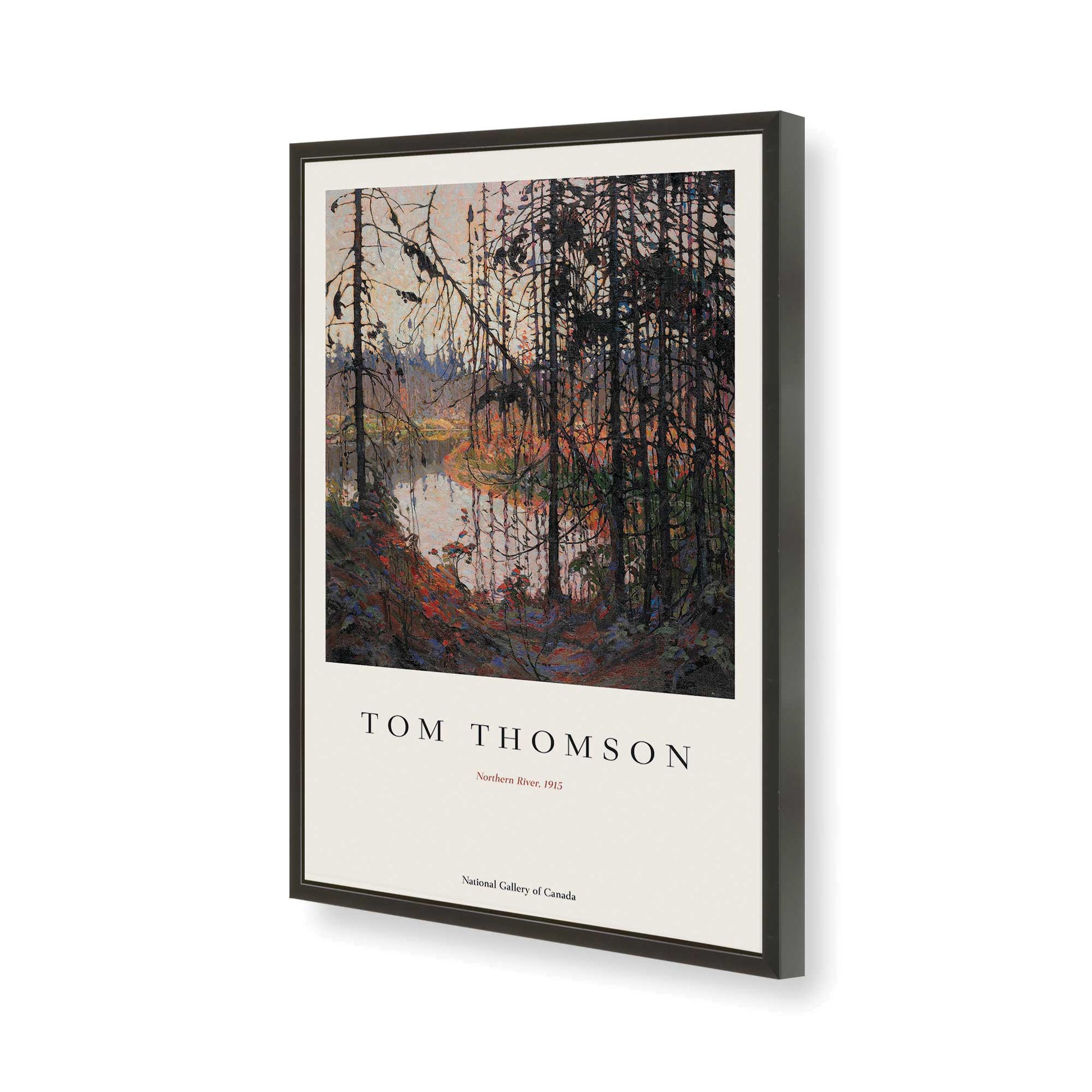 [Color:Satin Black], Picture of art in a Satin Black frame of the corner