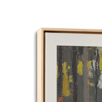 [Color:American Maple], Picture of art in a American Maple frame at an angle