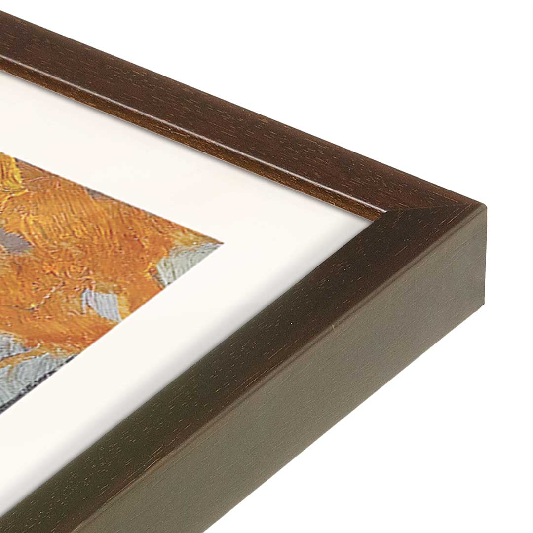 [Color:Belvinder Brown], Picture of art in a Belvinder Brown frame at an angle