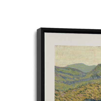 [Color:Satin Black], Picture of art in a Satin Black frame at an angle