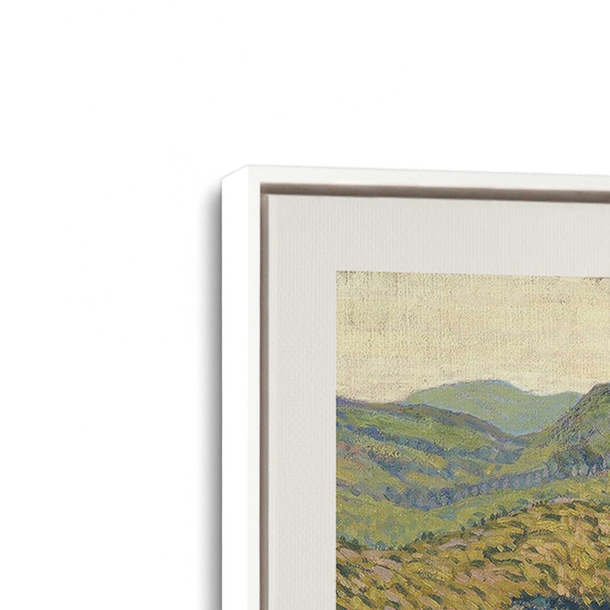[Color:Opaque White], Picture of art in a White frame at an angle