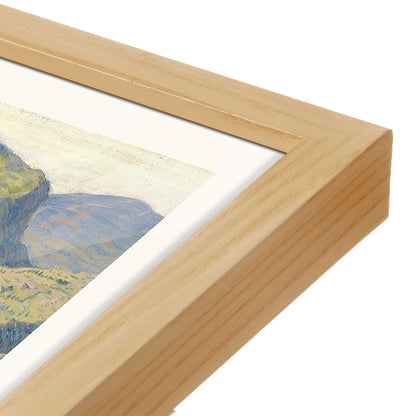 [Color:American Maple], Picture of art in a American Maple frame at an angle