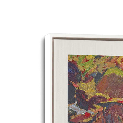 [Color:Opaque White], Picture of art in a White frame at an angle