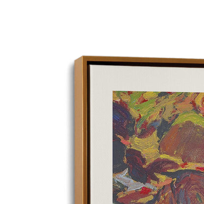 [Color:Polished Gold], Picture of art in a Polished Gold frame at an angle