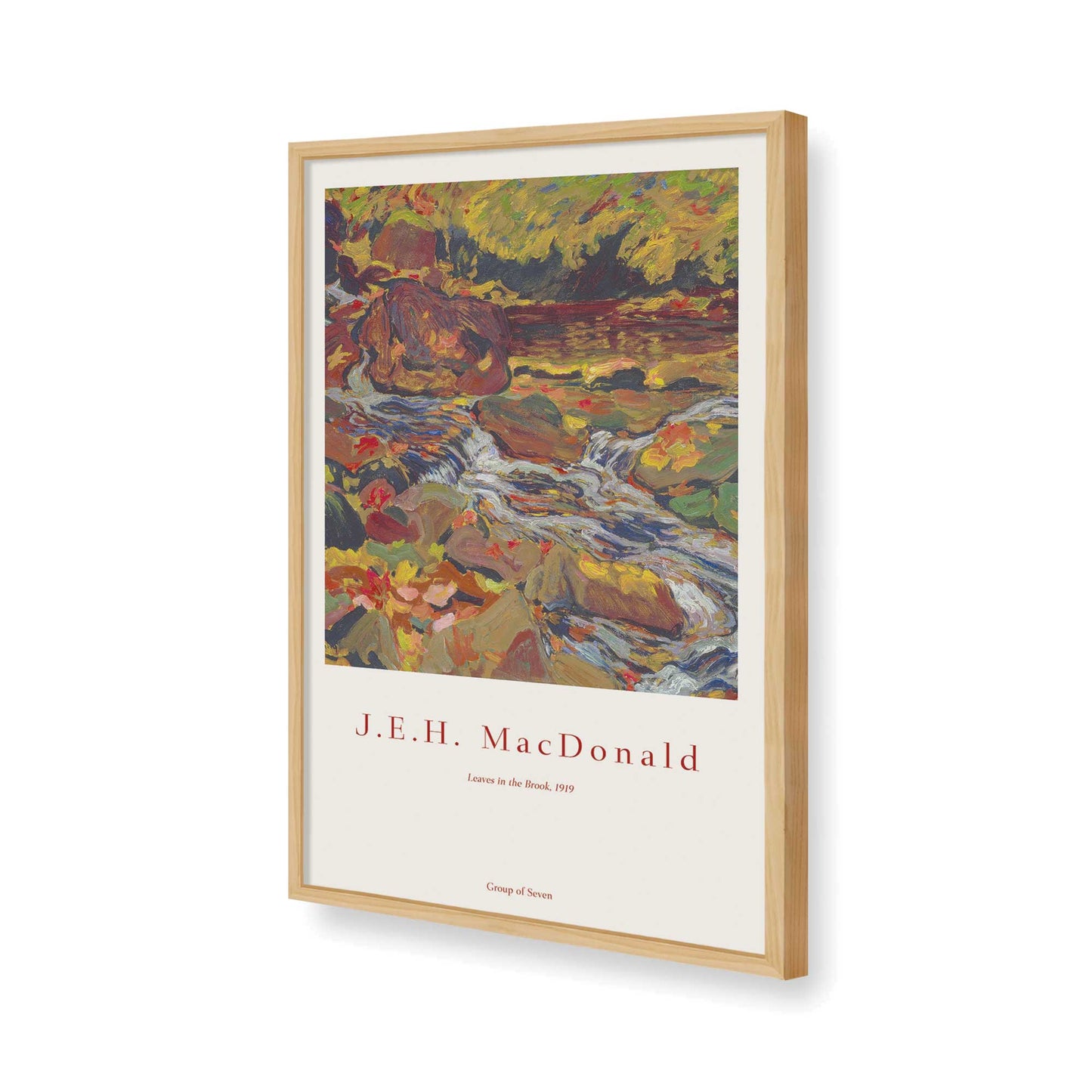 [Color:American Maple], Picture of art in a American Maple frame of the corner