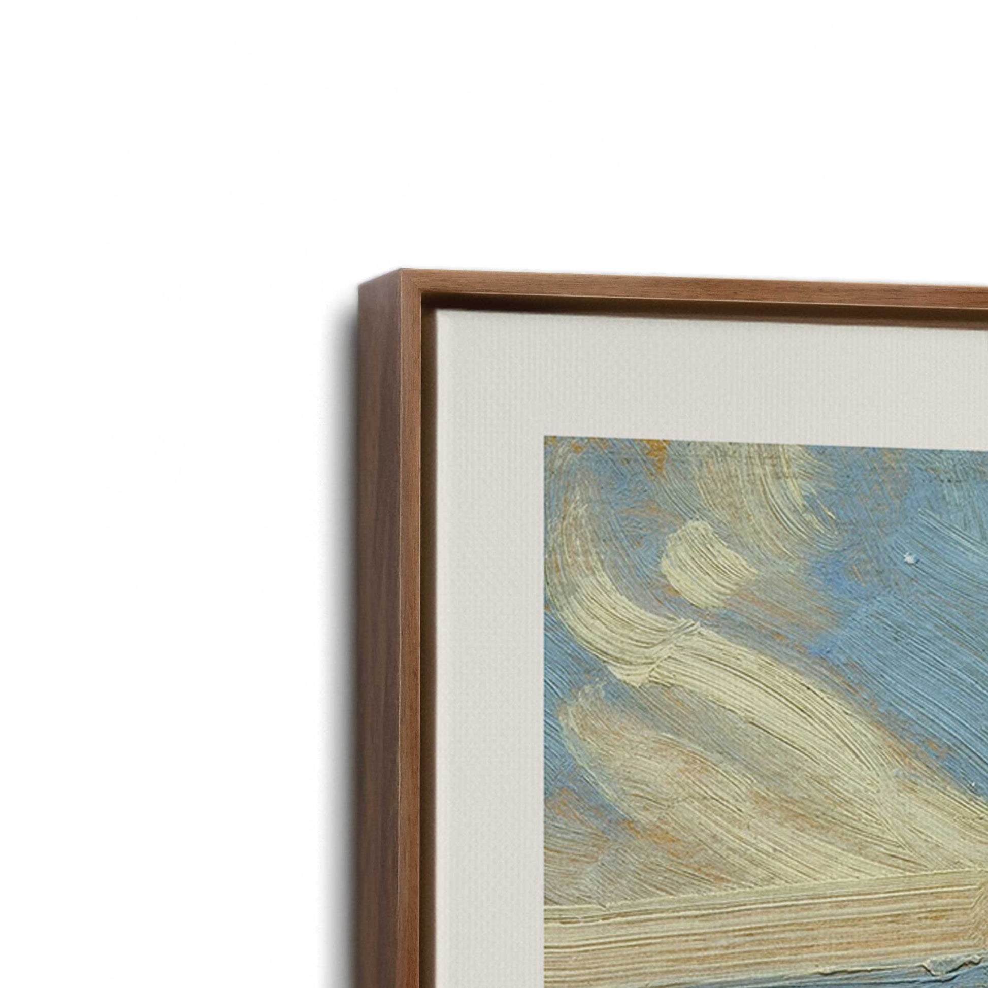 [Color:Walnut], Picture of art in a Walnut frame at an angle