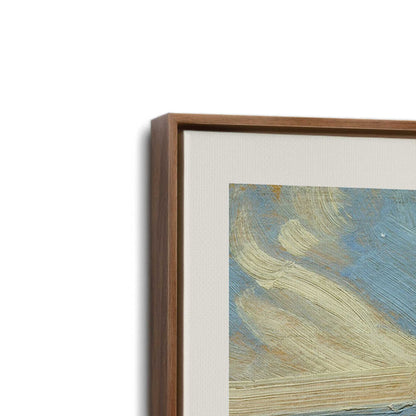 [Color:Walnut], Picture of art in a Walnut frame at an angle