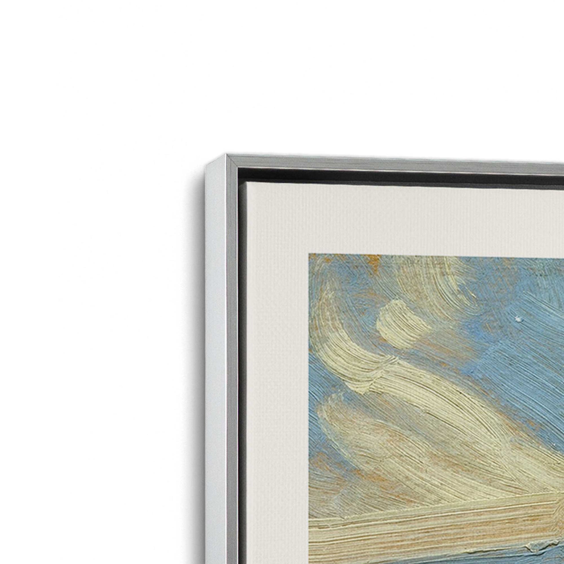[Color:Polished Chrome], Picture of art in a Polished Chrome frame at an angle