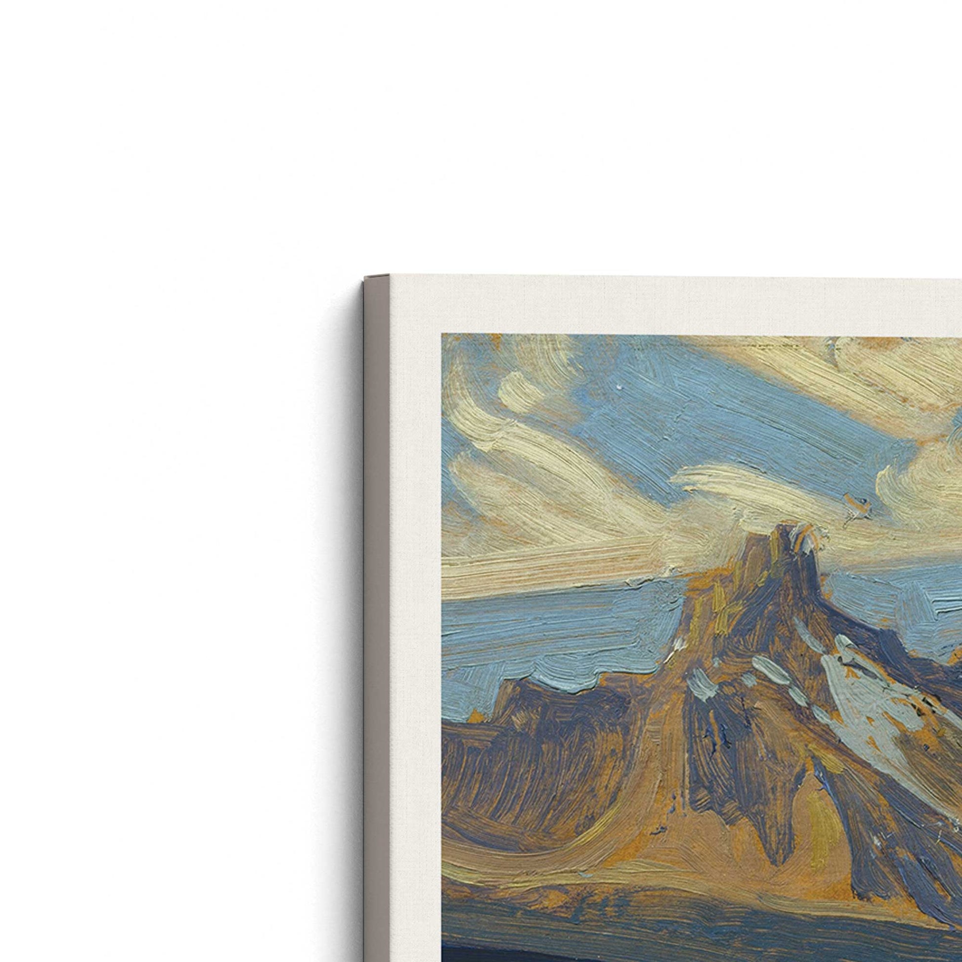 [Color:Stretched Canvas], Picture of the corner of the art