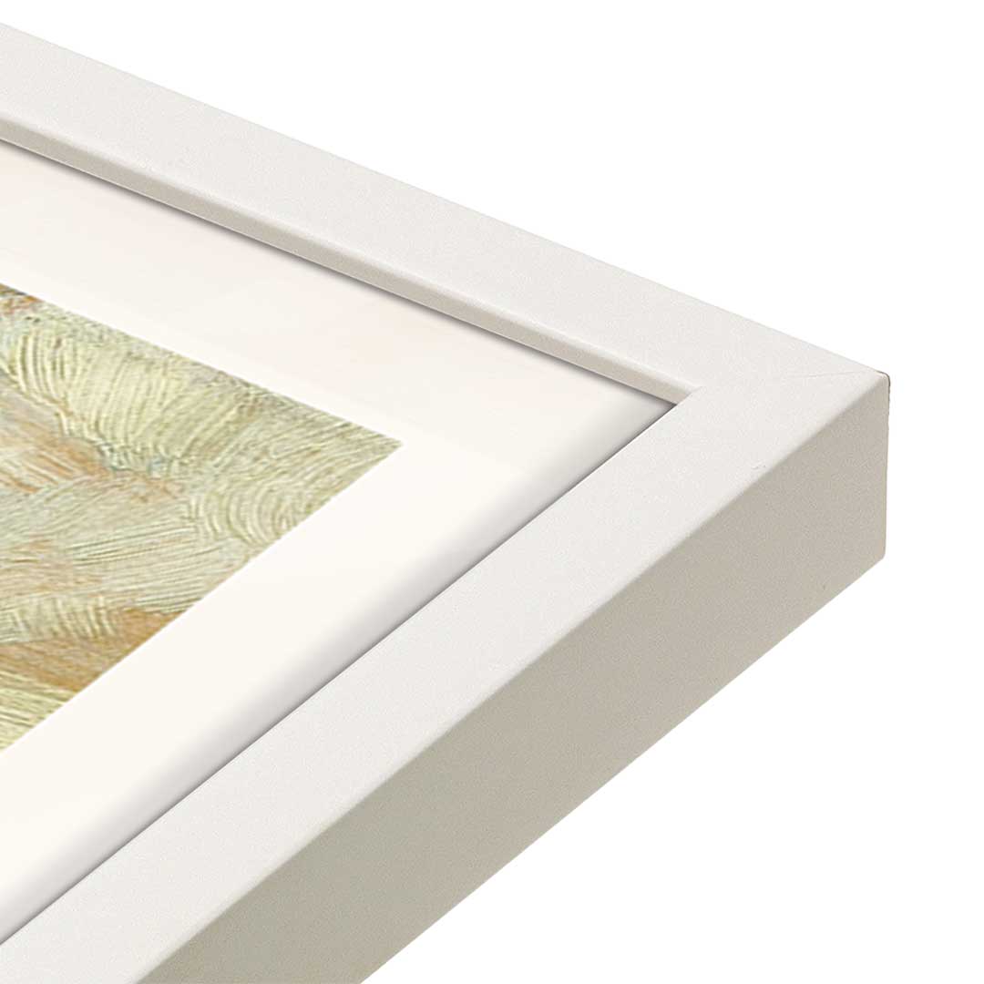 [Color:Opaque White], Picture of art in a Opaque White frame at an angle