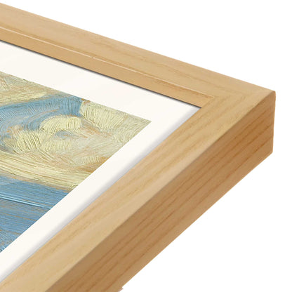 [Color:American Maple], Picture of art in a American Maple frame at an angle