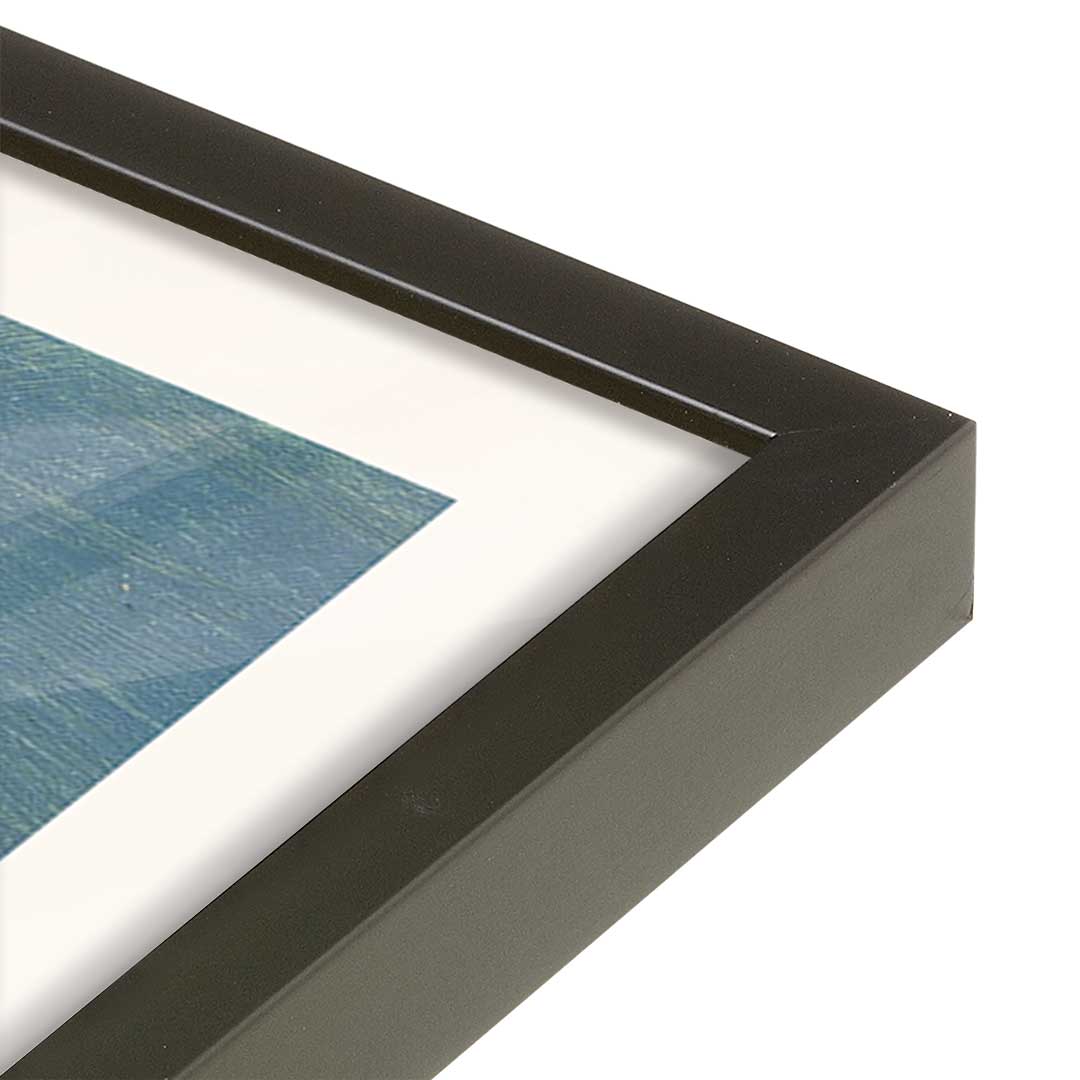 [Color:Satin Black], Picture of art in a Satin Black frame at an angle