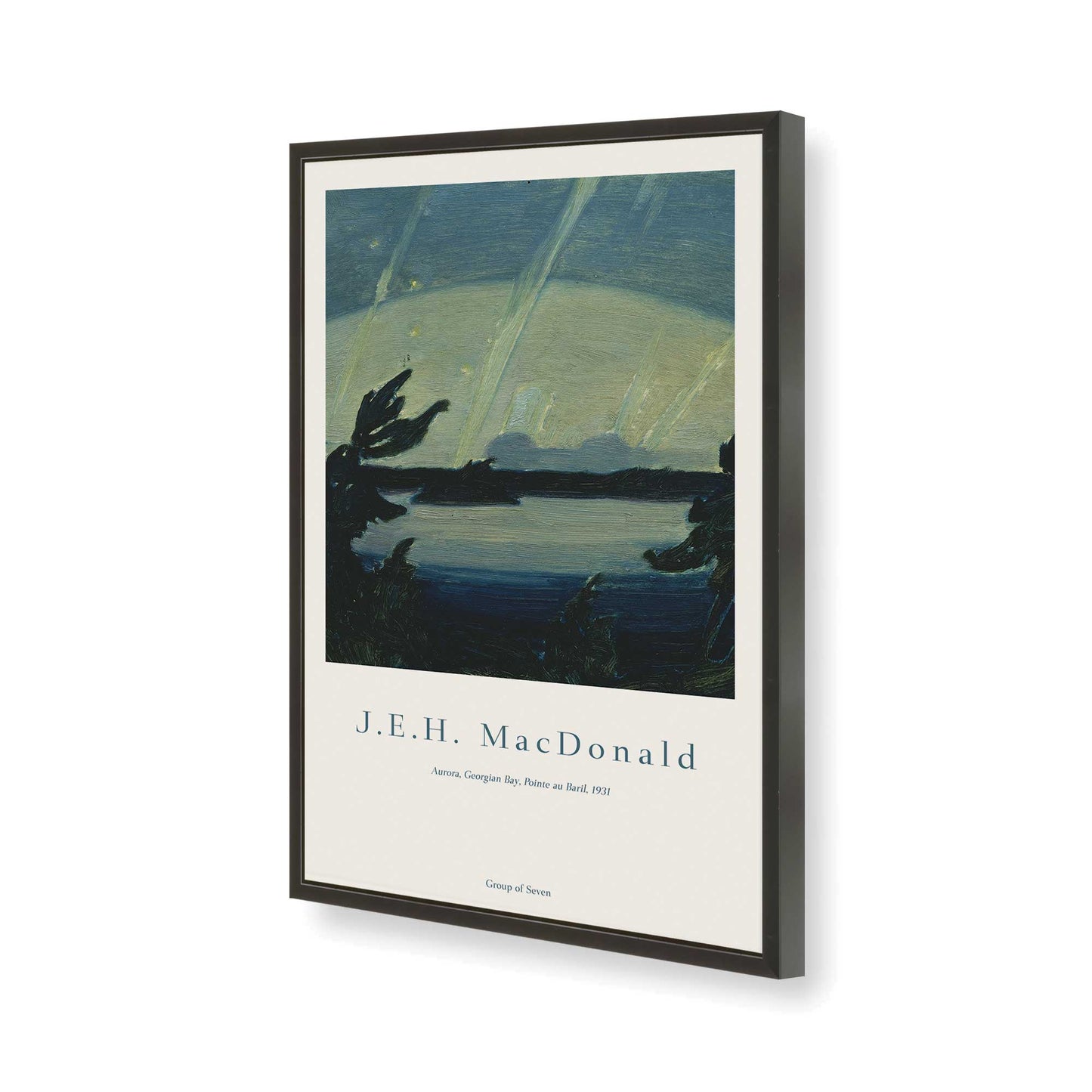 [Color:Satin Black], Picture of art in a Satin Black frame of the corner