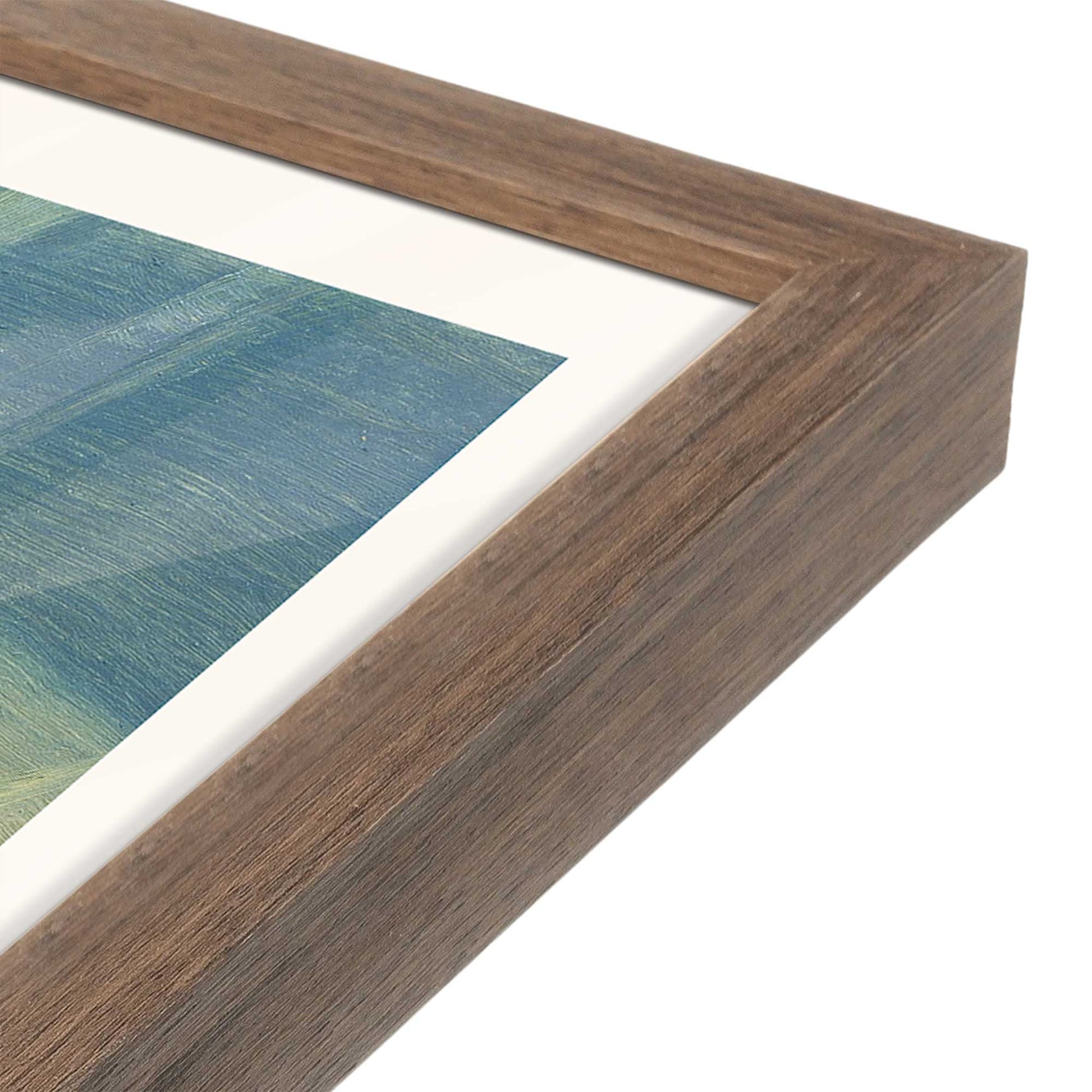 [Color:Walnut], Picture of art in a Walnut frame at an angle